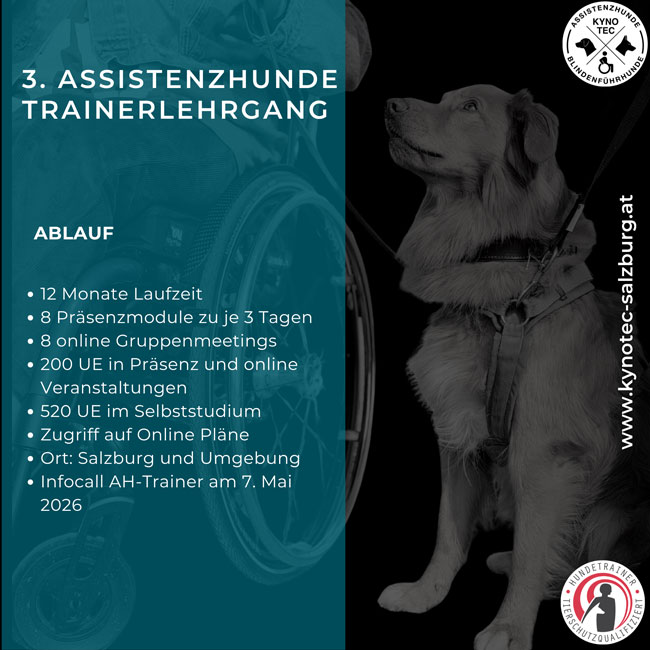 Assistenzhunde Trainerlehrgang Kynotec