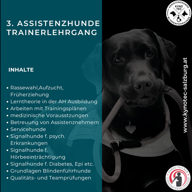 Assistenzhunde Trainerlehrgang Kynotec